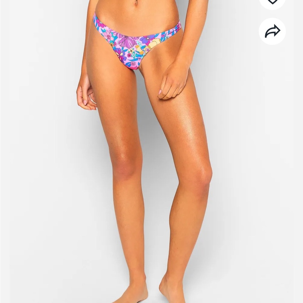 Beach Bunny Floral Cheeky Bikini Bottom - XS - New NWOT
